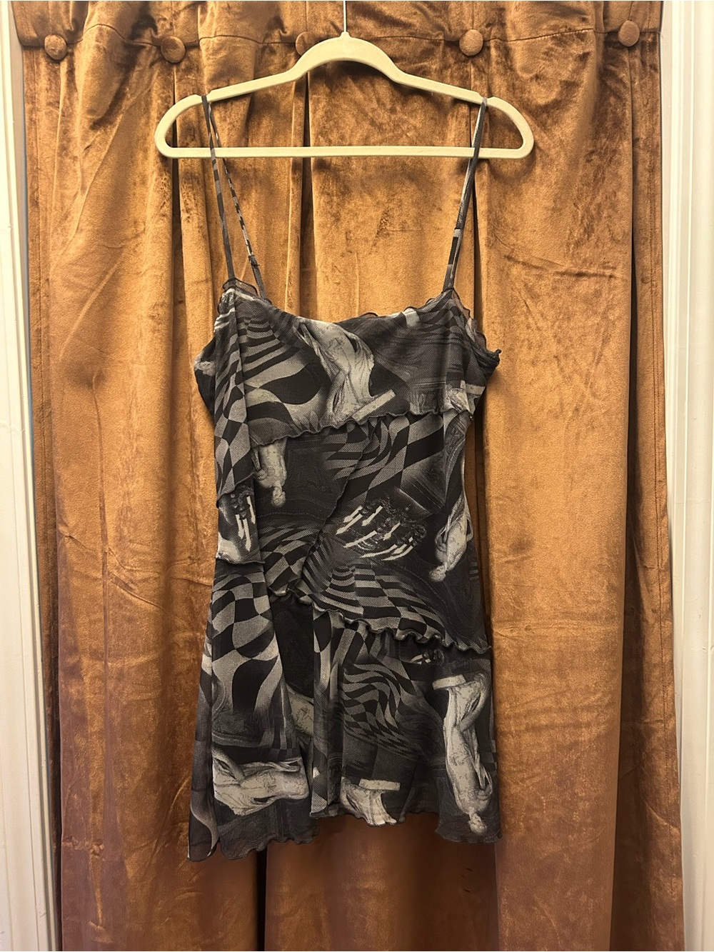 Urban Outfitters Moxie Mesh Mini Slip Dress